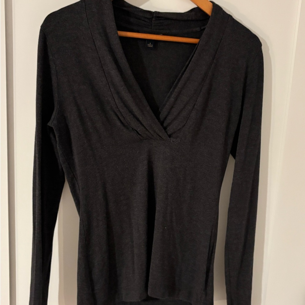 Banana Republic Charcoal Long Sleeve Top